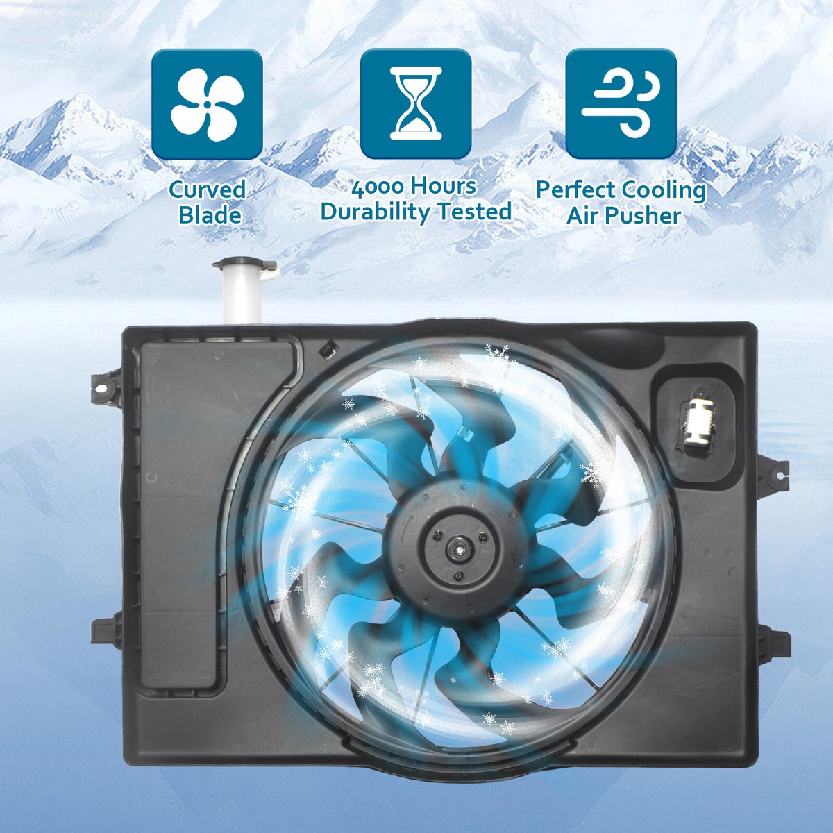 Ventilador De Radiador Y Condensador A/C Para Hyundai Elantra 2017-2018 2.0L – Reemplazo Directo 25380F2000