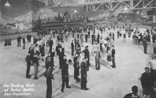 RPPC Ice Skating Rink SUTRO BATHS Zan Photo SAN FRANCISCO 1940s Vintage Postcard