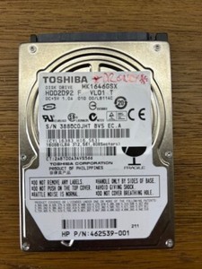 Toshiba MK1646GSX 2,5" SATA Laptop Disk Drive 160GB - HDD2D92 - parts only