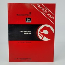 John Deere 4E Backpack Blower Owner Operator's Manual Dealer Service Shop Copy