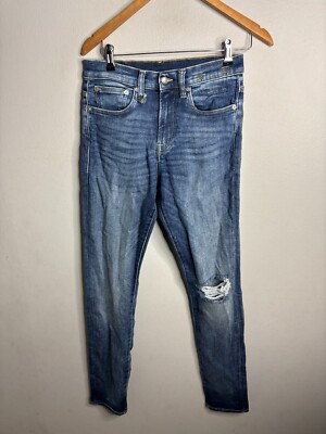R13 Sid Skinny Low Rise Jeans Blue Men 30 4232