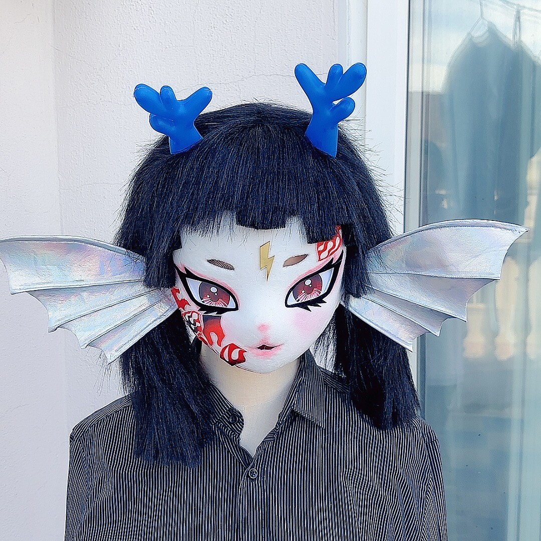 Fursuits Head Dragon Kigurumi Headset Headpiece Furry Cosplay Costumes