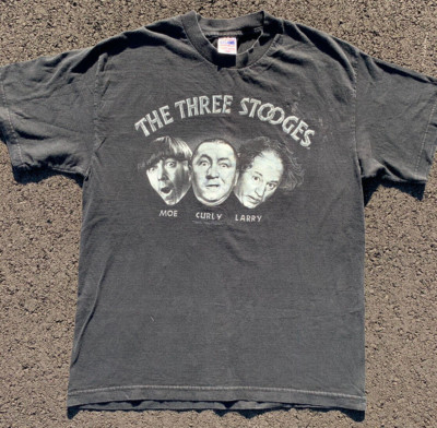 Vintage Three Stooges Larry Moe Curly 1997 Comedy T Shirt Mens Size L Hyland Tag