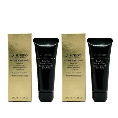 2 x Shiseido Future Solution LX Extra Rich Cleansing Foam 15ml /.56oz = 30ml