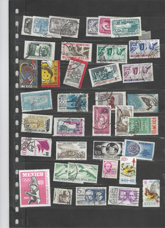 MEXICO-COLLECTION-MIXED PERIODS-MANY BETTER-MOST USED-F-NOT LIFTED-#51