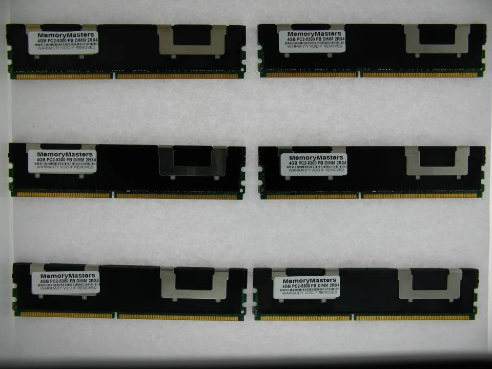 24GB 6x4GB MEMORY PC2-5300 ECC FULLY BUFFERED Dell PowerEdge 2950 Server - Image 2 of 4