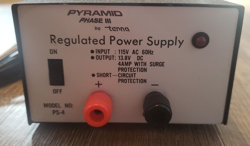 Pyramid Phase III PS-4 TENNA Regulated Power Supply DC 13.8 Volt 4 Amp NOS New - Picture 7 of 8