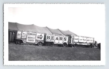 VIntage Photo Cole Walter Circus 1953 Bear Monkey Trailer Chelsea OK 5.5" x 3.5"