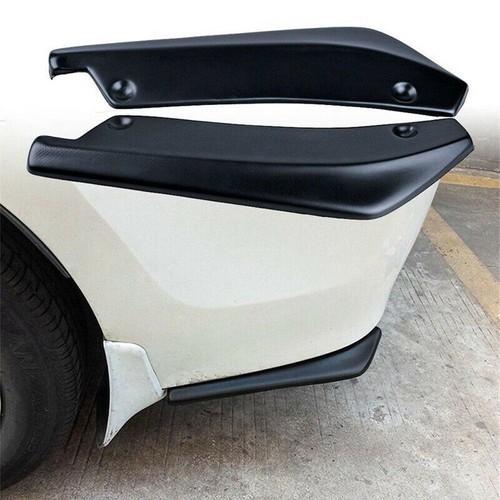 2Pcs Black Splitter Diffuser Scratch Lip Spoiler Car Rear Bumper