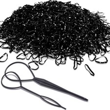 2000 PCS Hair Bands, Elastic Hair Band, Mini Hair Rubbers Ties with 2 PCS Topsy