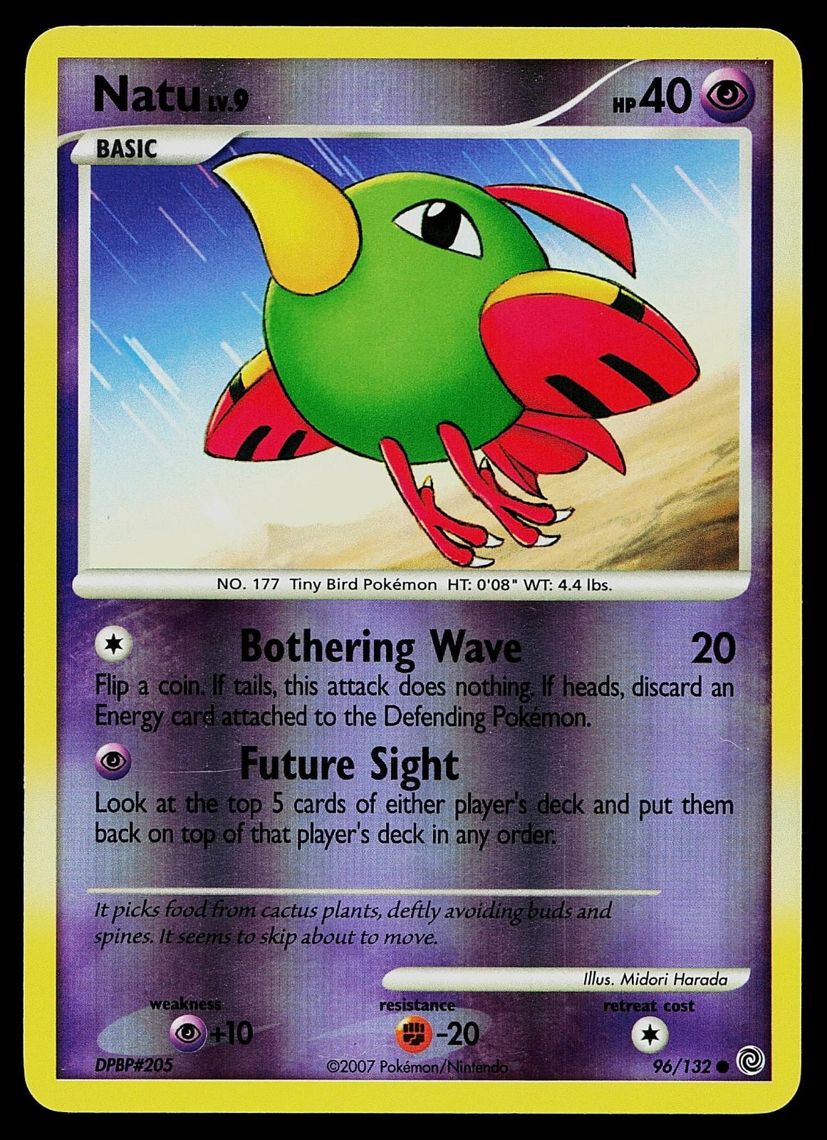 Pokemon Card - Natu Secret Wonders 96/132 Reverse Holo Common