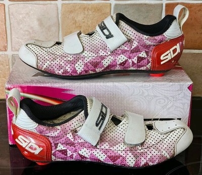 SIDI T-5AIR CARBON TRIATHLON DAMEN RADSCHUHE GRÖSSE EUR42 GUTER GEBRAUCHTER ZUSTAND