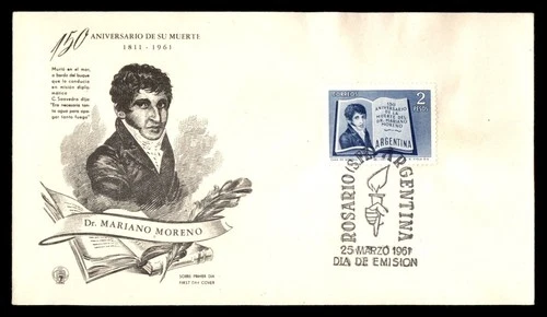 Mayfairstamps Argentina FDC 1961 Dr Mariano Moreno First Day Cover aax_03723