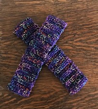 Hand Crochet 100 Cotton Headband Purple Confetti