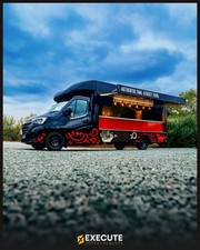 mobile catering van conversion burger fish and chips low loader box Renault 