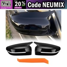 Spiegelkappen Außenspiegel für BMW 5er G30 G31 7er G11 G12 G20 G21 Schwarz Glanz