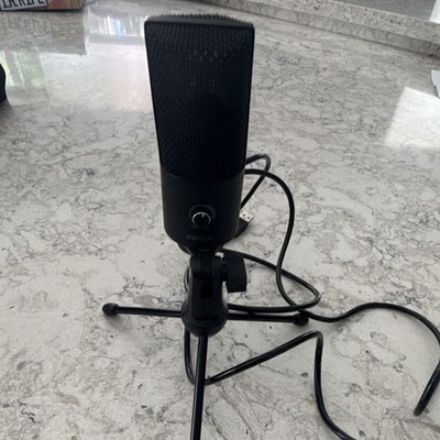 FIFINE USB Wired Condenser Desktop Microphone Black w/ Adjustable Mini Tripod