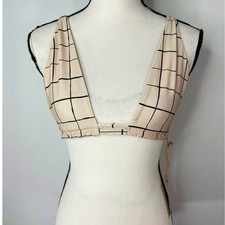 Stone Fox SWIM Paloma Top in Sand Plaid XS NWT