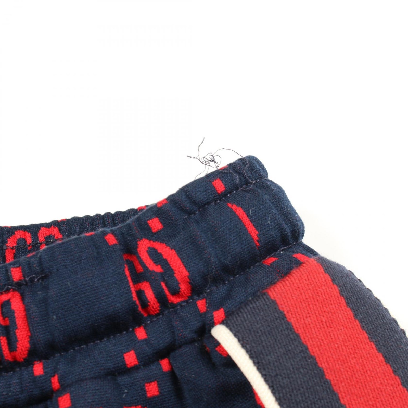 GUCCI Jumbo GG Pants cotton Navy Red Used mens size S thumbnail 6