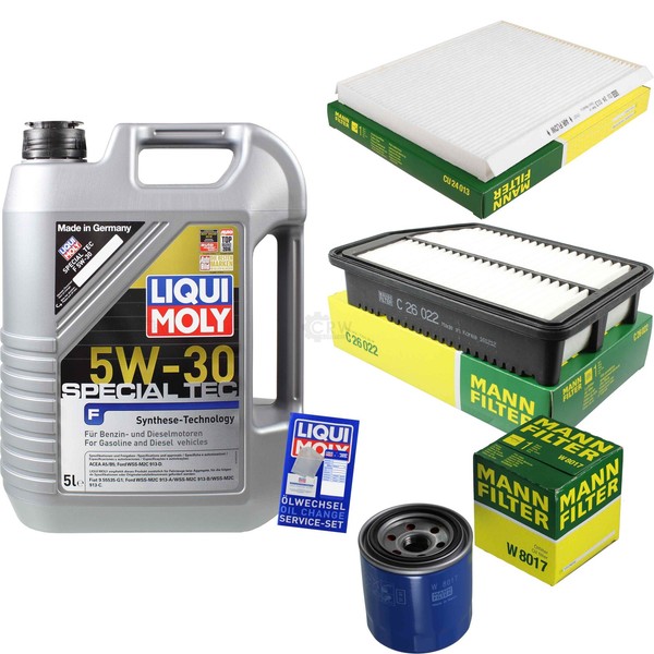 Mann Inspektionspaket 5L Liqui Moly 5W-30 FüR Hyundai I30 1.4 1.6 Gdi KIA-image