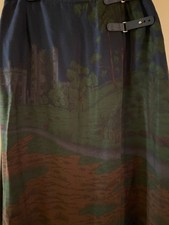 RALPH LAUREN VINTAGE LONG FRONT WRAP SKIRT IN ENGLISH COUNTRYSIDE THEME 14W