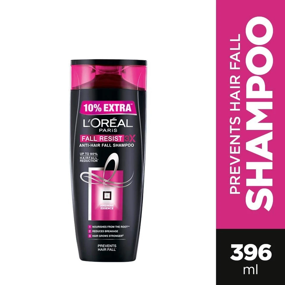 L'Oreal Paris Fall Resist 3X Anti Hairfall Shampoo, 360ml And Conditioner 175ml - Image 2 of 4