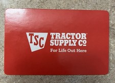 $20 Tractor Supply Red Cardboard Gift Card PHYSICAL, Unscratched on Back