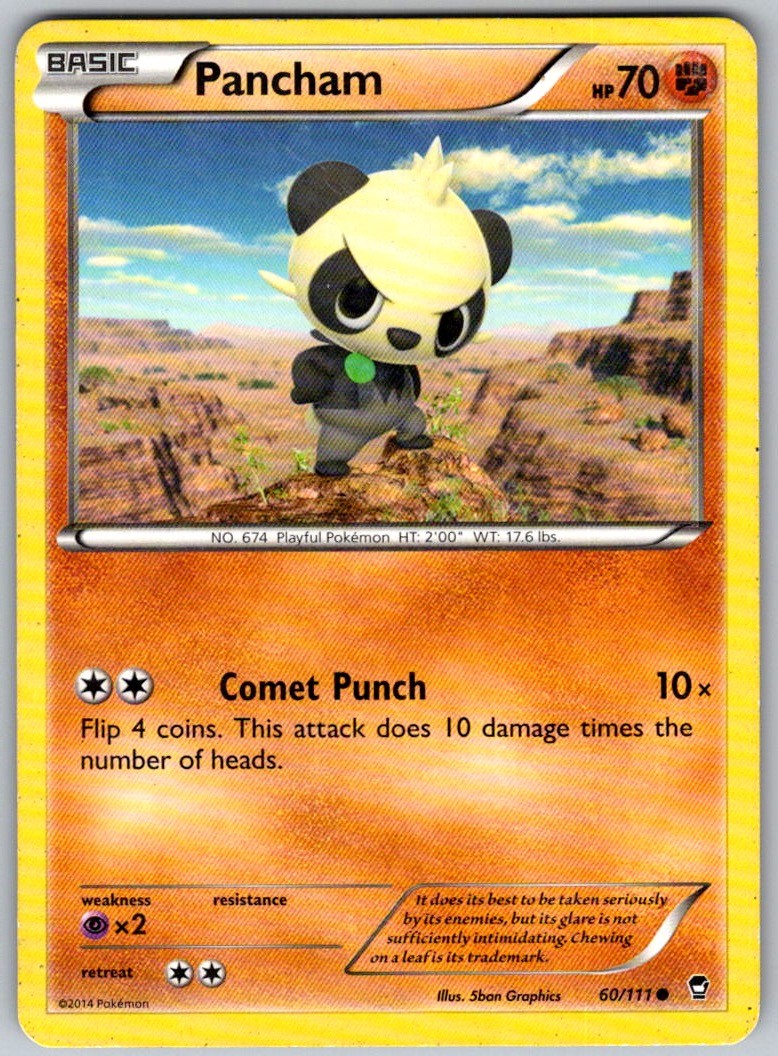 2014 Pancham 60/111 Pokemon Furious Fists C