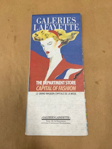 Galeries Lafayette Paris France Travel Map Tourist Brochure Guide