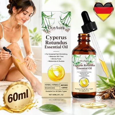 Cyperus Rotundus Oil, Pure Natural Cyperus Oil for Hair Removal 60ml