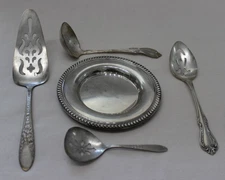 Vintage National Silver Co. Silverplate Flatware Serving Pieces Lot of 5