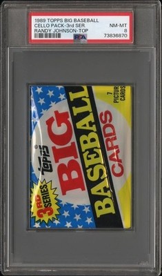 1989 Topps Big Baseball Cello Pack RANDY JOHNSON RC Rookie- Top PSA 8 NM-MT RARE