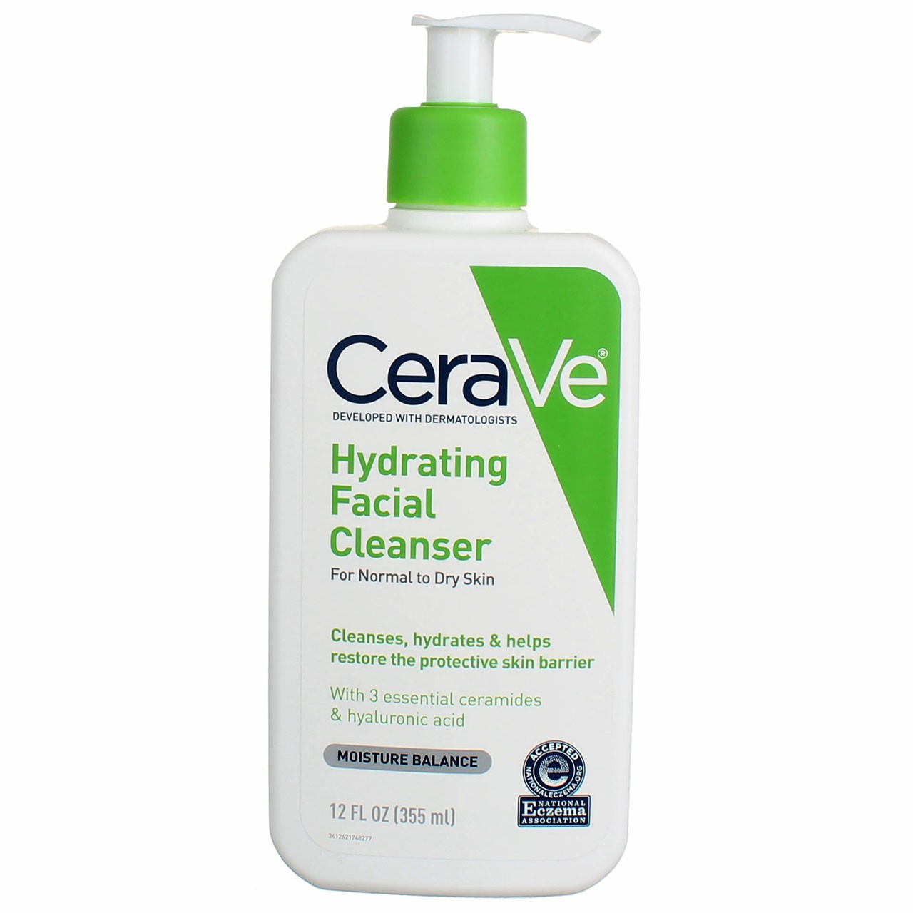 2 Pack CeraVe Hydrating Hydrating Facial Cleanser, 12 fl oz