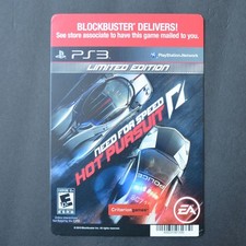 Blockbuster Backer Card PS3 Need for Speed Hot Pursuit NO GAME