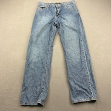 Calvin Klein Jeans Mens 34 Blue Denim Cotton Medium Wash Straight Leg 5 Pockets