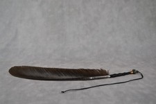 Black Turkey Feather - legal eagle replica, smudging fan hair tie ornament charm