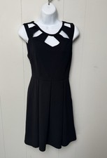 Speechless Women’s Elegant Black Sleeveless Cutouts Around Neckline Dress Size S