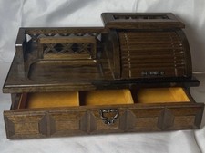 Wood Desktop Organizer Caddy w/ Drawer and Ro...