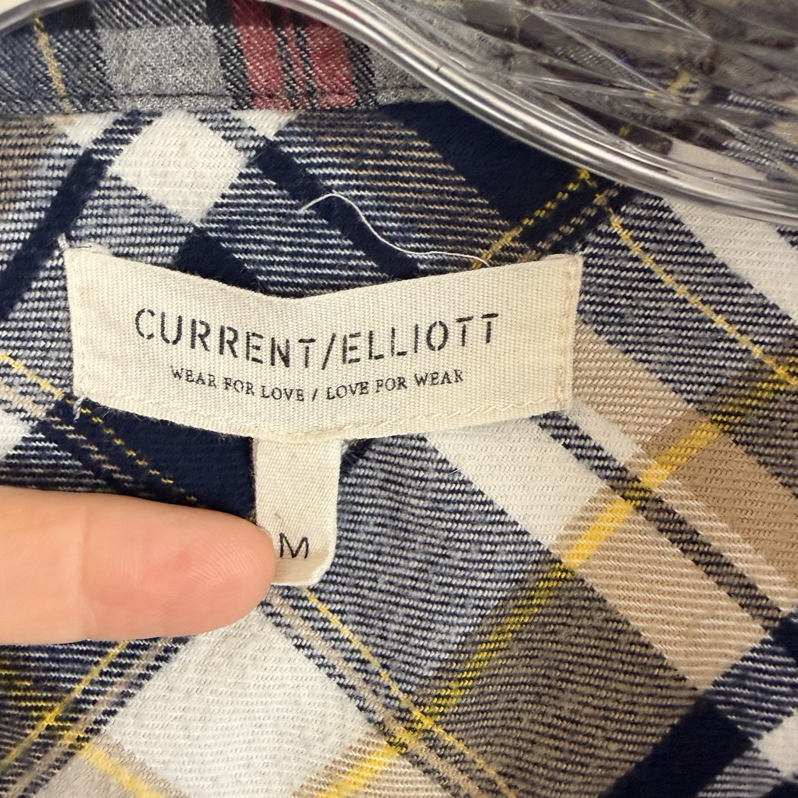 Current Elliott Patchwork Flannel Plaid Shirt Sz … - image 3
