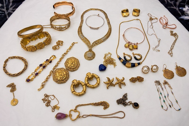 Vintage Designer Jewelry Lot Avon Monet Napier Trifari Barrera Laurel Burch