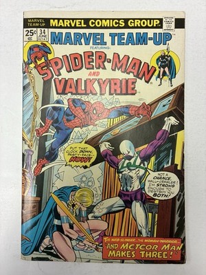 Marvel Team-Up #34 Spider-Man Valkyrie Gil Kane Cover Marvel Comics June 1975