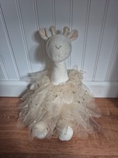 FAO Schwarz Petit Bon Ballet Giraffe Plush Ballerina Cream Skirt/Tutu/Gold 15"