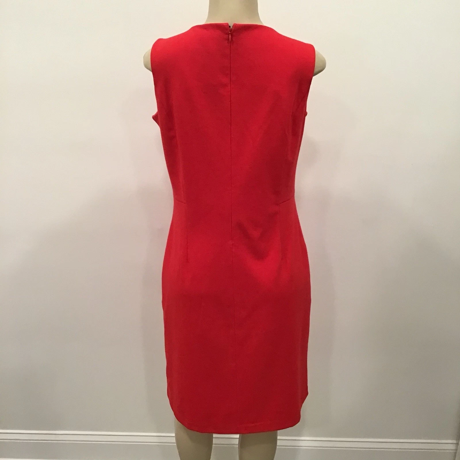 VETEMENTS Abito Chicos tubino taglia 12 rosso abbigliamento aziendale abito carriera classico fiocco nuovo