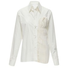 Chanel Paris Cuba Lattice Tweed Satin Collar Jacket Women White Size 0