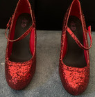 Torrid Red Glitter Mary Janes, High Heels, Size 11 — photo 3