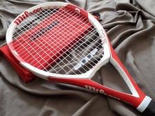 Wilson 3.0J Tennis Racket 118 sq in Gut, Replacement Grip, Used, Rare