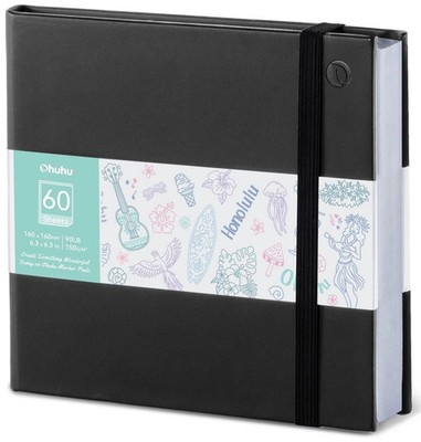 Double-Sided Marker Pad Art Sketchbook Bleedproof - 6.3x6.3 Small Square