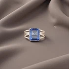 Rare Tanzanite Gemstone 925 Sterling Silver Handmade Jewelry Ring For Engagement