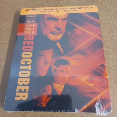 THE HUNT FOR RED OCTOBER - CONNERY - STEELBOOK - ITA - ENG - 4K + BLU-RAY Neu