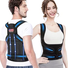 Posture Corrector for Women and Men - Adjustable Back Brace for Pain Relief -...